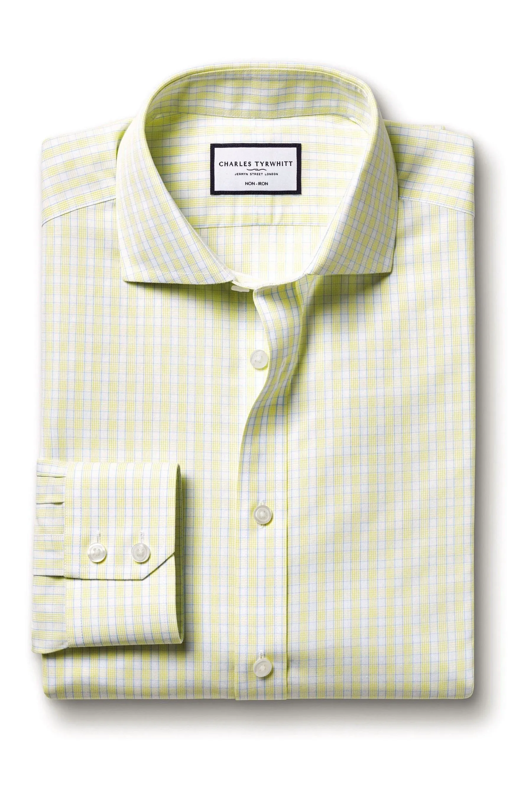 Camicia Charles Tyrwhitt Check in Popeline Non Stirabile CA Vestibilità slim  100% Cotone    